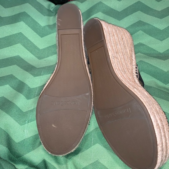 Franco Sarto Black Wedge Platform Sandals - Picture 12 of 13